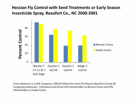 seed treatments help control Hessian flies in wheat