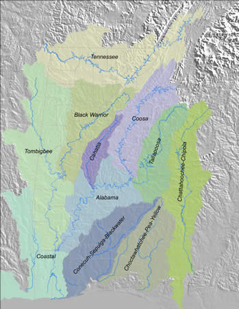 Watershed Map of Alabama