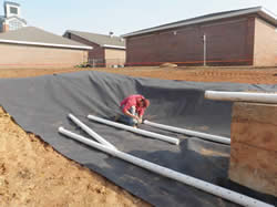 Underdrain Installation at BRC at East Smiths Station Elementary School; Smiths Station AL