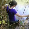 Katie Dylewski in creek